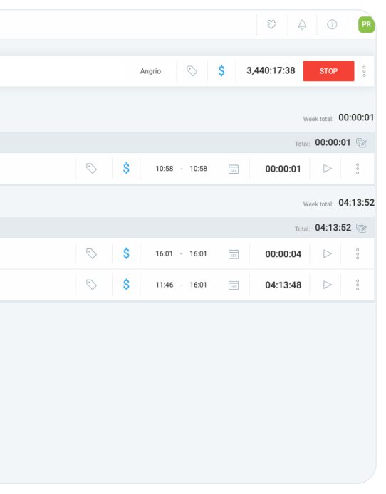 Clockify Dashboard